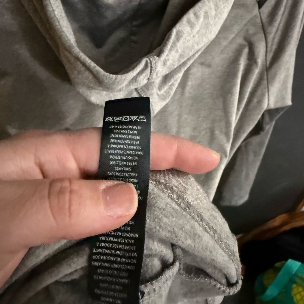 Eddie Bauer 1/4 Zip Hooded Sweatshirt Grey Men's Size Small - Picture 11 of 12